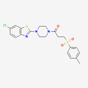 1-(4-(6-Chlorobenzo[d]thiazol-2-yl)piperazin-1-yl)-3-tosylpropan-1-one