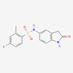 4-fluoro-2-methyl-N-(2-oxoindolin-5-yl)benzenesulfonamide