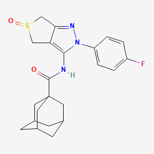 N-[2-(4-fluorophenyl)-5-oxo-4,6-dihydrothieno[3,4-c]pyrazol-3-yl]adamantane-1-carboxamide