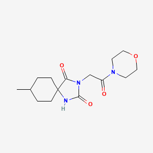 molecular formula C15H23N3O4 B2613397 8-Methyl-3-(2-morpholino-2-oxoethyl)-1,3-diazaspiro[4.5]decane-2,4-dione CAS No. 741734-48-5
