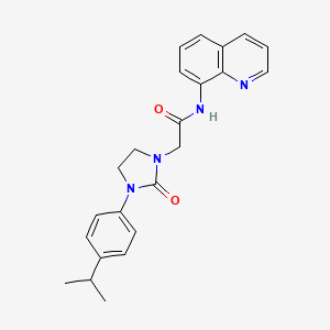 2-(3-(4-isopropylphenyl)-2-oxoimidazolidin-1-yl)-N-(quinolin-8-yl)acetamide