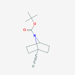 molecular formula C13H19NO2 B2613412 Tert-butyl 1-ethynyl-7-azabicyclo[2.2.1]heptane-7-carboxylate CAS No. 2167699-28-5