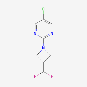 molecular formula C8H8ClF2N3 B2613417 5-Chloro-2-(3-(difluoromethyl)azetidin-1-yl)pyrimidine CAS No. 2034514-54-8