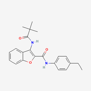 N-(4-ethylphenyl)-3-pivalamidobenzofuran-2-carboxamide