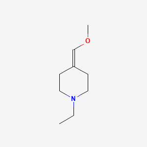 molecular formula C9H17NO B2613419 1-Ethyl-4-(methoxymethylidene)piperidine CAS No. 2126177-88-4