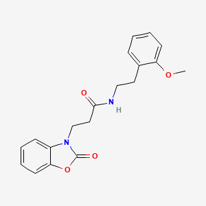 molecular formula C19H20N2O4 B2613425 N-[2-(2-methoxyphenyl)ethyl]-3-(2-oxo-1,3-benzoxazol-3-yl)propanamide CAS No. 851988-96-0