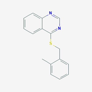 molecular formula C16H14N2S B2613429 4-[(2-Methylphenyl)methylsulfanyl]quinazoline CAS No. 852366-97-3