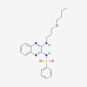 N-(3-((3-butoxypropyl)amino)quinoxalin-2-yl)benzenesulfonamide