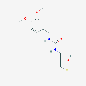 molecular formula C15H24N2O4S B2613433 1-(3,4-Dimethoxybenzyl)-3-(2-hydroxy-2-methyl-3-(methylthio)propyl)urea CAS No. 1396809-57-6