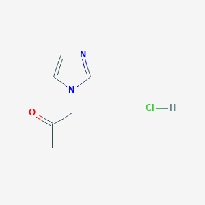 molecular formula C6H9ClN2O B2613480 1-(1H-imidazol-1-yl)acetone hydrochloride CAS No. 1158457-23-8; 131394-02-0