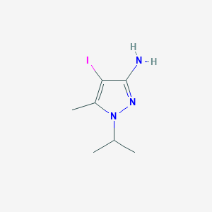 molecular formula C7H12IN3 B2613484 4-Iodo-1-isopropyl-5-methyl-1H-pyrazol-3-amine CAS No. 1354704-52-1; 956440-80-5