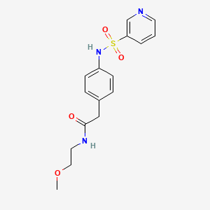 N-(2-methoxyethyl)-2-(4-(pyridine-3-sulfonamido)phenyl)acetamide