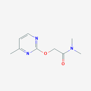 molecular formula C9H13N3O2 B2613489 N,N-dimethyl-2-((4-methylpyrimidin-2-yl)oxy)acetamide CAS No. 1251706-35-0