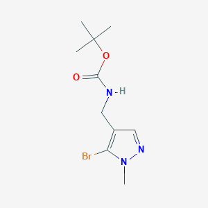 molecular formula C10H16BrN3O2 B2613492 Tert-butyl N-[(5-bromo-1-methylpyrazol-4-yl)methyl]carbamate CAS No. 2490398-72-4