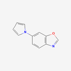 molecular formula C11H8N2O B2613493 6-(1H-pyrrol-1-yl)-1,3-benzoxazole CAS No. 860785-16-6