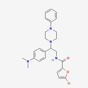 molecular formula C25H29BrN4O2 B2613494 5-溴-N-[2-(4-(二甲胺)苯基)-2-(4-苯基哌嗪-1-基)乙基]-2-呋酰胺 CAS No. 946286-52-8