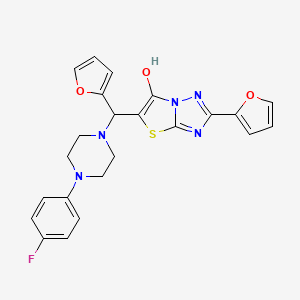 5-((4-(4-Fluorophenyl)piperazin-1-yl)(furan-2-yl)methyl)-2-(furan-2-yl)thiazolo[3,2-b][1,2,4]triazol-6-ol