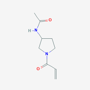 molecular formula C9H14N2O2 B2613497 N-(1-Prop-2-enoylpyrrolidin-3-yl)acetamide CAS No. 1565483-89-7