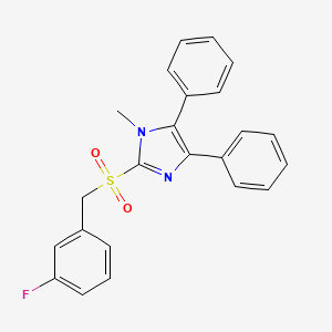 3-fluorobenzyl 1-methyl-4,5-diphenyl-1H-imidazol-2-yl sulfone