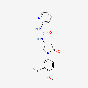 molecular formula C19H22N4O4 B2613501 1-(1-(3,4-Dimethoxyphenyl)-5-oxopyrrolidin-3-yl)-3-(6-methylpyridin-2-yl)urea CAS No. 894021-68-2