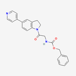 molecular formula C23H21N3O3 B2613558 Benzyl (2-oxo-2-(5-(pyridin-4-yl)indolin-1-yl)ethyl)carbamate CAS No. 2034276-53-2