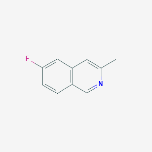 molecular formula C10H8FN B2613563 6-氟-3-甲基异喹啉 CAS No. 1221445-02-8