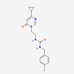 1-(2-(4-cyclopropyl-6-oxopyrimidin-1(6H)-yl)ethyl)-3-(4-fluorobenzyl)urea