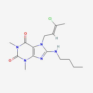 (Z)-8-(butylamino)-7-(3-chlorobut-2-en-1-yl)-1,3-dimethyl-1H-purine-2,6(3H,7H)-dione