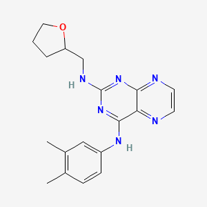 (3,4-Dimethylphenyl){2-[(oxolan-2-ylmethyl)amino]pteridin-4-yl}amine