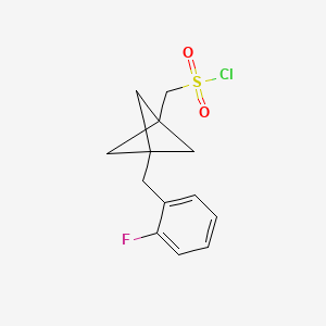 [3-[(2-Fluorophenyl)methyl]-1-bicyclo[1.1.1]pentanyl]methanesulfonyl chloride