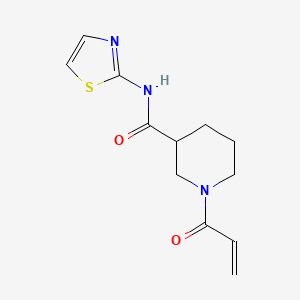1-Prop-2-enoyl-N-(1,3-thiazol-2-yl)piperidine-3-carboxamide