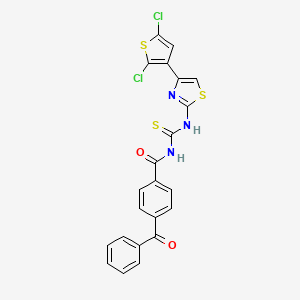 4-benzoyl-N-((4-(2,5-dichlorothiophen-3-yl)thiazol-2-yl)carbamothioyl)benzamide