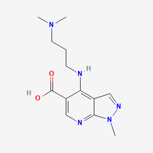 4-{[3-(dimethylamino)propyl]amino}-1-methyl-1H-pyrazolo[3,4-b]pyridine-5-carboxylic acid