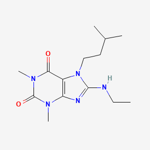 8-(Ethylamino)-1,3-dimethyl-7-(3-methylbutyl)purine-2,6-dione