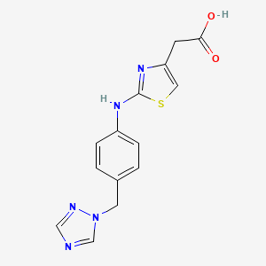 (2-{[4-(1H-1,2,4-triazol-1-ylmethyl)phenyl]amino}-1,3-thiazol-4-yl)acetic acid