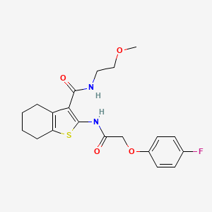 2-(2-(4-fluorophenoxy)acetamido)-N-(2-methoxyethyl)-4,5,6,7-tetrahydrobenzo[b]thiophene-3-carboxamide