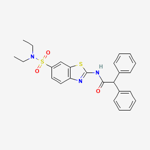N-{6-[(diethylamino)sulfonyl]benzothiazol-2-yl}-2,2-diphenylacetamide