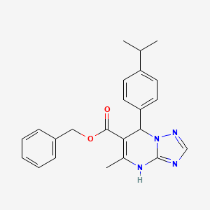 molecular formula C23H24N4O2 B2613613 benzyl 5-methyl-7-[4-(propan-2-yl)phenyl]-4H,7H-[1,2,4]triazolo[1,5-a]pyrimidine-6-carboxylate CAS No. 909575-18-4