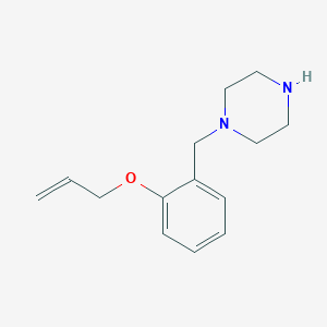 molecular formula C14H20N2O B2613622 1-[2-(Allyloxy)benzyl]piperazine CAS No. 925650-34-6