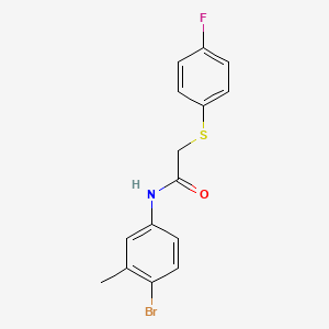 N-(4-bromo-3-methylphenyl)-2-[(4-fluorophenyl)sulfanyl]acetamide