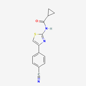 N-[4-(4-cyanophenyl)-1,3-thiazol-2-yl]cyclopropanecarboxamide