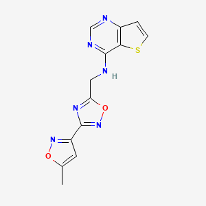 N-((3-(5-methylisoxazol-3-yl)-1,2,4-oxadiazol-5-yl)methyl)thieno[3,2-d]pyrimidin-4-amine