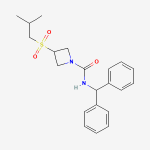 molecular formula C21H26N2O3S B2613663 N-benzhydryl-3-(isobutylsulfonyl)azetidine-1-carboxamide CAS No. 1797019-97-6