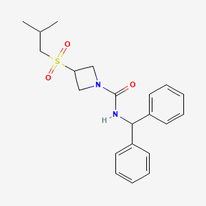 molecular formula C21H26N2O3S B2613663 N-苯甲基-3-(异丁基磺酰)噻吩-1-甲酰胺 CAS No. 1797019-97-6