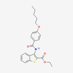 Ethyl 3-(4-(pentyloxy)benzamido)benzo[b]thiophene-2-carboxylate