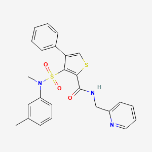 3-(N-methyl-N-(m-tolyl)sulfamoyl)-4-phenyl-N-(pyridin-2-ylmethyl)thiophene-2-carboxamide