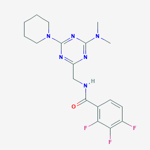 N-((4-(dimethylamino)-6-(piperidin-1-yl)-1,3,5-triazin-2-yl)methyl)-2,3,4-trifluorobenzamide