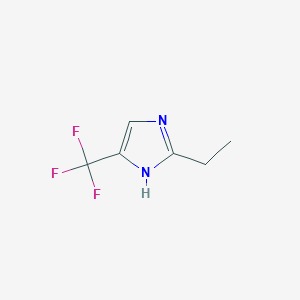 molecular formula C6H7F3N2 B2613674 2-ethyl-5-(trifluoromethyl)-1H-imidazole CAS No. 33468-90-5