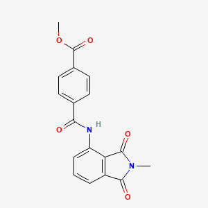 molecular formula C18H14N2O5 B2613677 Methyl 4-((2-methyl-1,3-dioxoisoindolin-4-yl)carbamoyl)benzoate CAS No. 683232-45-3