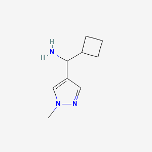 molecular formula C9H15N3 B2613716 Cyclobutyl(1-methyl-1H-pyrazol-4-YL)methanamine CAS No. 1152549-08-0